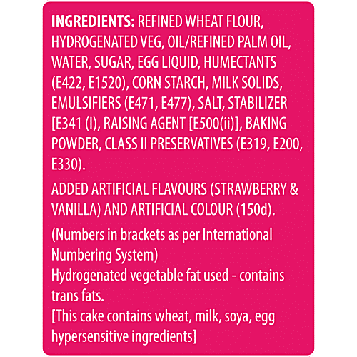 VEVEY Strawberry Cream-Filled Pocket Cake, 17 g