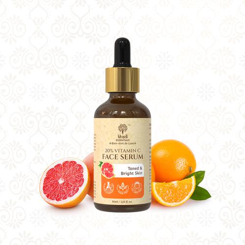 Khadi Essentials 20% Vitamin C Face Serum - For Toned & Bright Skin, 30 ml  