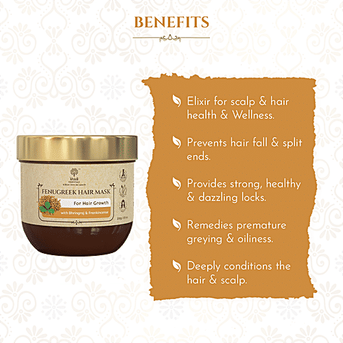 Khadi Essentials Fenugreek Hair Mask - With Bhringraj & Frankincense, For Hair Growth, 200 g  