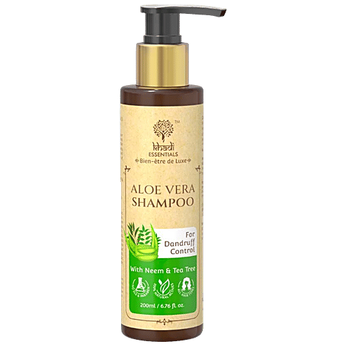 Buy Khadi Essentials Aloe Vera Shampoo With Neem & Tea Tree, For Dandruff Control Online at