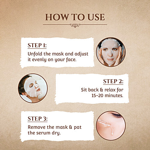 Khadi Essentials 10% Vitamin C Sheet Mask - With 1% Hyaluronic Acid, For Pigmentation & Glow, 25 ml  