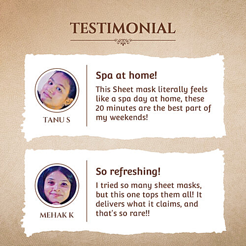 Khadi Essentials 10% Vitamin C Sheet Mask - With 1% Hyaluronic Acid, For Pigmentation & Glow, 25 ml  