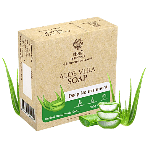 Buy Khadi Essentials Aloe Vera Herbal Handmade Soap For Deep