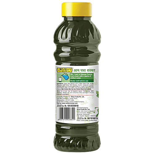 Mother's Recipe Mango Panna Fruit Crush, 750 ml  