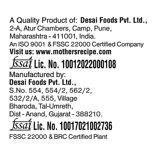 Mother's Recipe Khus Syrup, 750 ml  