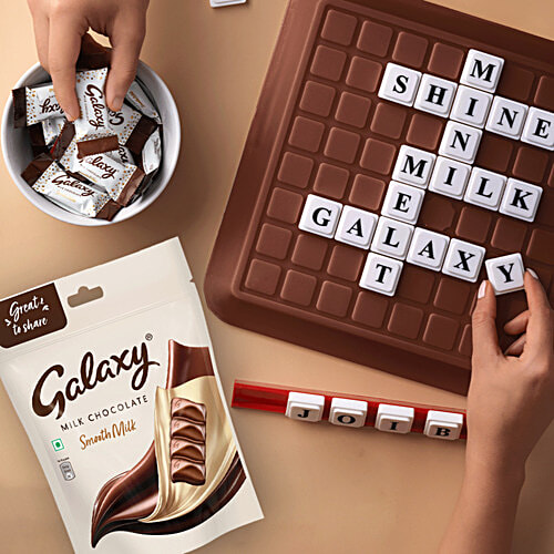 Galaxy Smooth Milk Mini Chocolates Pack, 100 g (10x10 g Each) With Goodness of Milk & Cocoa
