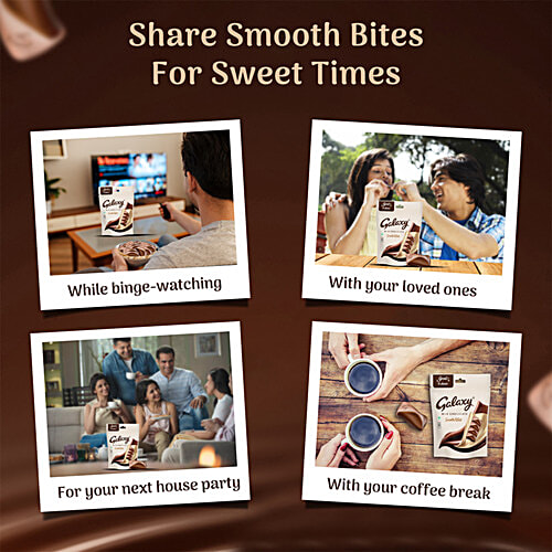 Galaxy Smooth Milk Mini Chocolates Pack, 100 g (10x10 g Each) With Goodness of Milk & Cocoa