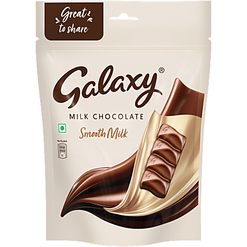 Galaxy Smooth Milk Mini Chocolates Pack, 100 g (10x10 g Each) With Goodness of Milk & Cocoa