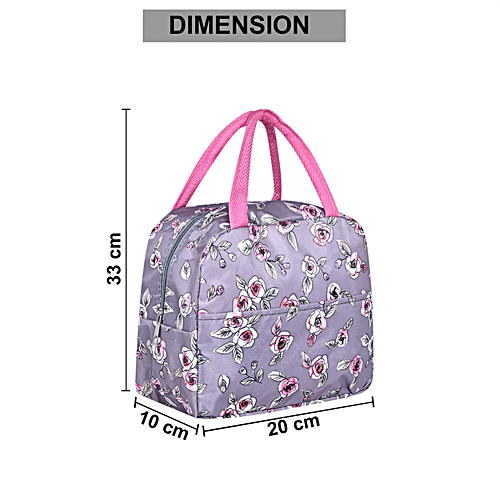 DP Insulated Lunch Bags Multiuse For School, Office, Picnic, Thermal Tote Bag - Purple, 1 pc