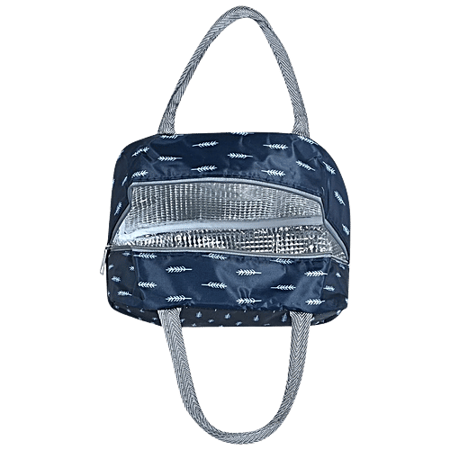 DP Insulated Lunch Bags Multiuse For School, Office, Picnic, Thermal Tote Bag - Dark Blue, 1 pc  