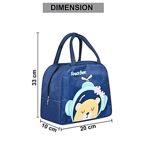 DP Insulated Lunch Bags Multiuse For School, Office, Picnic, Thermal Tote Bag - Blue, 1 pc  