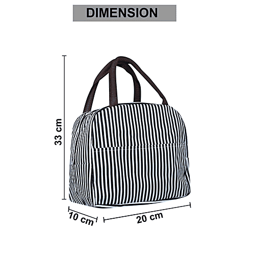 DP Insulated Lunch Bags Multiuse for School, Office, Picnic, Thermal Tote Bag - Stripe, 1 pc