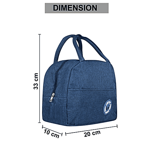 DP Insulated Lunch Bags - Multiuse For School, Office, Picnic, Thermal Tote Bag, Dark Blue, 1 pc  