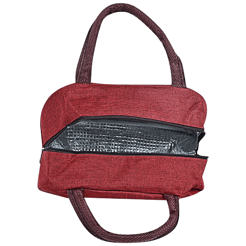 DP Insulated Lunch Bags Multiuse For, School, Office, Picnic, Thermal Tote Bag - Maroon, 1 pc