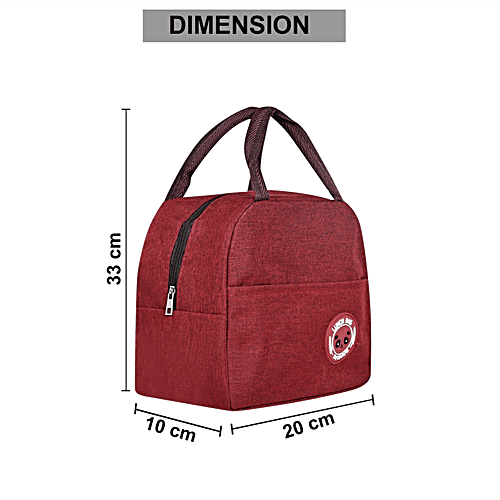 DP Insulated Lunch Bags Multiuse For, School, Office, Picnic, Thermal Tote Bag - Maroon, 1 pc