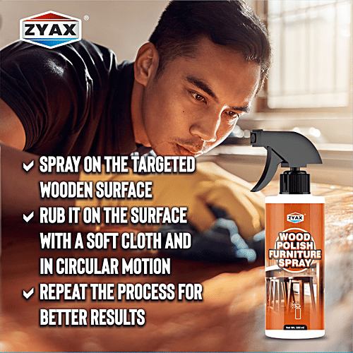 Zyax Wood Polish Furniture Spray, 500 ml  