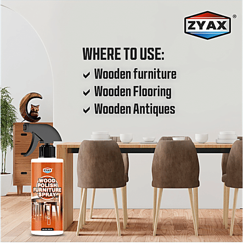 Zyax Wood Polish Furniture Spray, 500 ml  