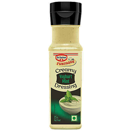 Dr.Oetker FunFoods Creamy Yoghurt Mint Dressing, 210 g PET Jar 75% Fat Free