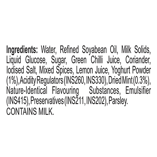 Dr.Oetker FunFoods Creamy Yoghurt Mint Dressing, 210 g PET Jar 75% Fat Free