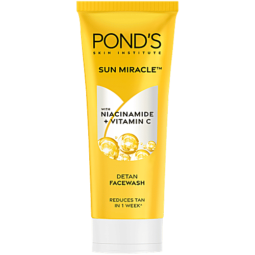 Ponds DeTan Facewash-With Niacinamide & Vitamin C,Reduces In 1 Week,For All Skin Types, 100 g