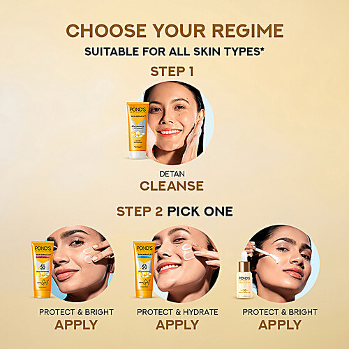 Ponds DeTan Facewash-With Niacinamide & Vitamin C,Reduces In 1 Week,For All Skin Types, 100 g