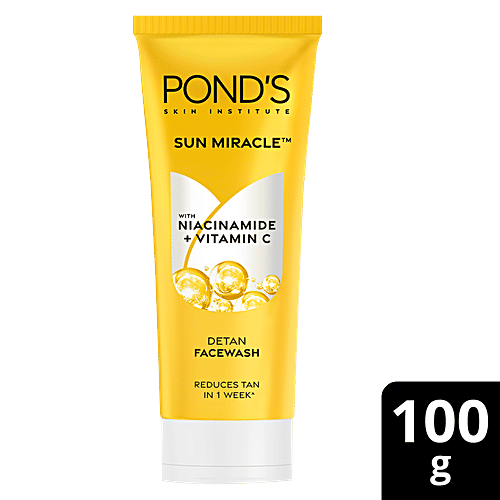 Ponds DeTan Facewash-With Niacinamide & Vitamin C,Reduces In 1 Week,For All Skin Types, 100 g
