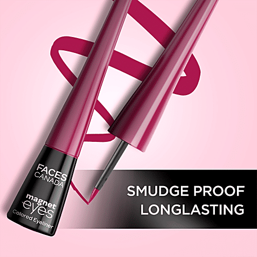 Faces Canada Magneteyes Colored Eyeliner - Long-Lasting, 24 Hrs Waterproof, 4 ml Graceful Burgundy 