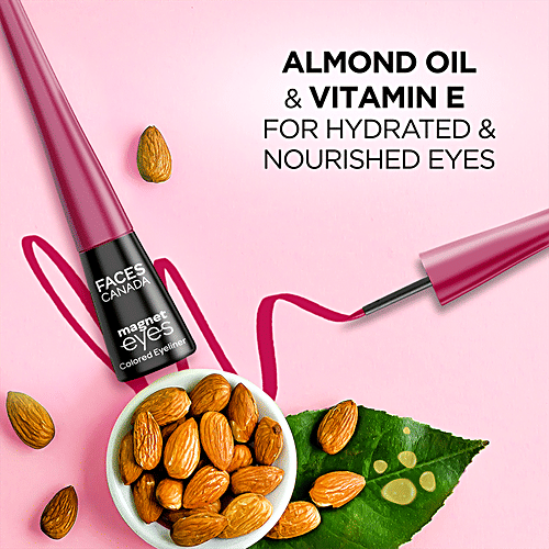 Faces Canada Magneteyes Colored Eyeliner - Long-Lasting, 24 Hrs Waterproof, 4 ml Graceful Burgundy 