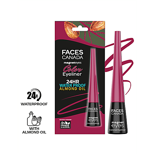 Faces Canada Magneteyes Colored Eyeliner - Long-Lasting, 24 Hrs Waterproof, 4 ml Graceful Burgundy 