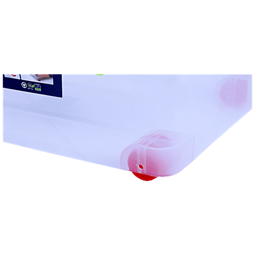 Nakoda Storage Container With Wheel & Lock Handle, Transparent, Venus 222, 32 L