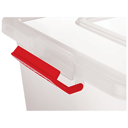 Nakoda Storage Container With Wheel & Lock Handle, Transparent, Venus 222, 32 L