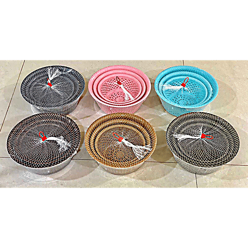 Buy Nakoda Storage Kitchen Basket Set Multipurpose, Orchid Online at