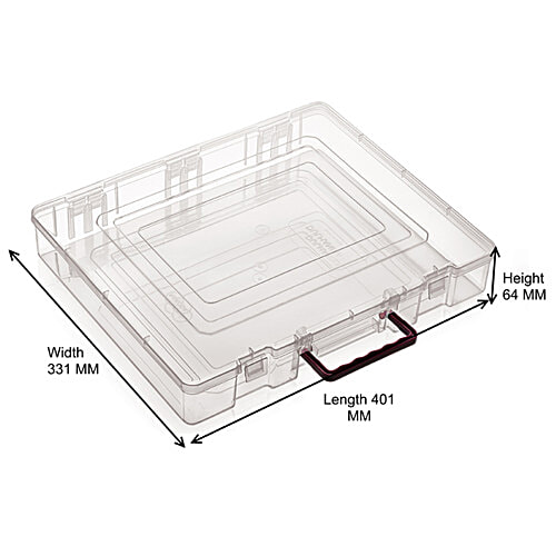 Nakoda Saree/Dress Organiser & Storage Box - Dulhaniya Edition, Multipurpose, Transparent, 1 pc  