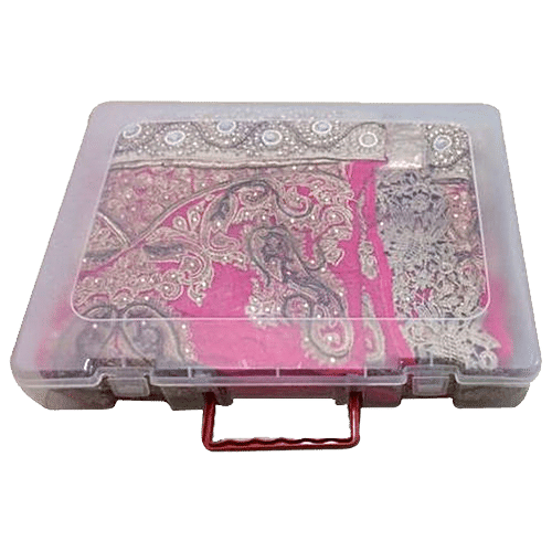 Nakoda Saree/Dress Organiser & Storage Box - Dulhaniya Edition, Multipurpose, Transparent, 1 pc  