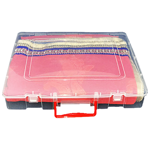 Nakoda Saree/Dress Organiser & Storage Box - Dulhaniya Edition, Multipurpose, Transparent, 1 pc  