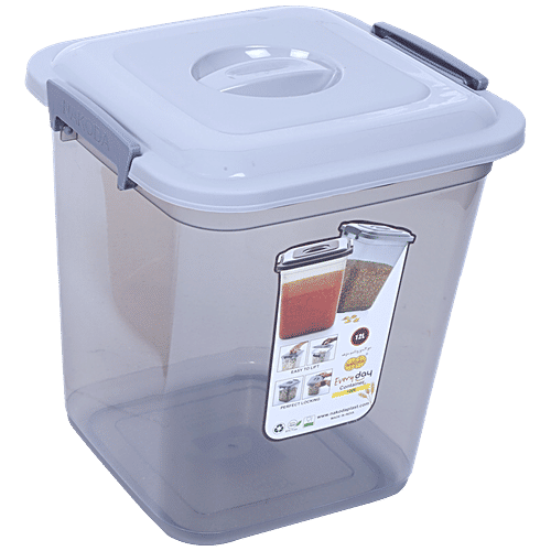 Nakoda Plastic Container Atta/Dal/Rice Storage, Everyday 1000 Multipurpose Food Storage, Assorted Colour, 12 L  