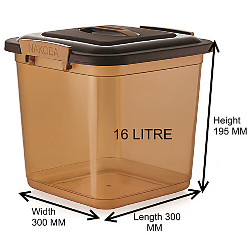 Nakoda Food Storage Container - Assorted Colour, Everyday, 1600 Multipurpose, 16 L  