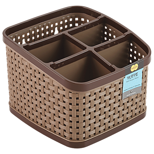 Nakoda Pen Pencil Brush Spoon & Cutlery Stand Organiser - Multiutility, Assorted Colour, Wave, 1 pc  