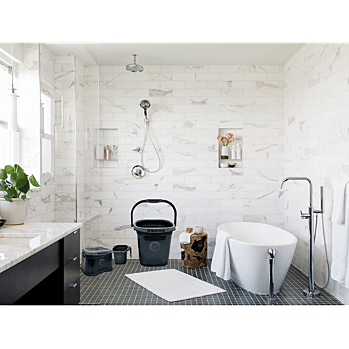 Buy Nakoda Bathroom Bucket - Grey Square Designer Nexon Online at Best ...