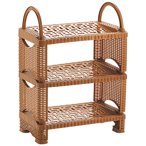 Nakoda Shoe & Sandal Rack - 3 Steps, Assorted Colour, Futura Multipurpose, 1 pc  