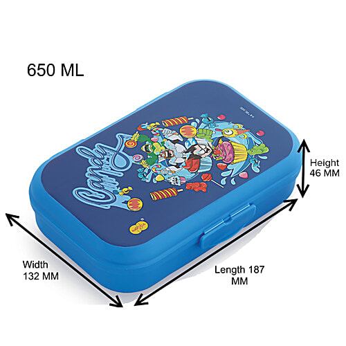 Nakoda Kids Lunch Box Big Candy Dino Food Grade Plastic, 650 ml  