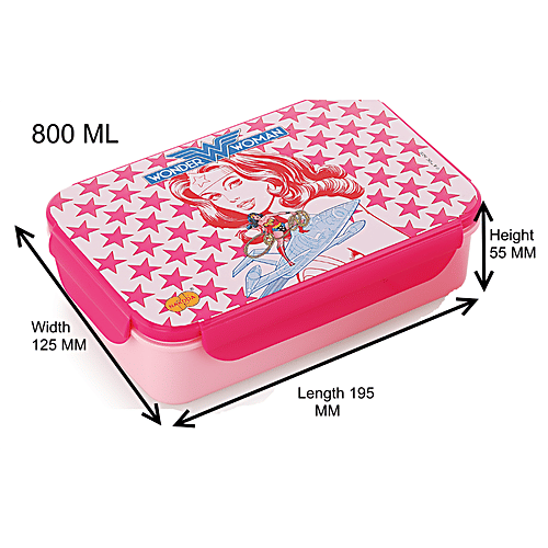 Buy Nakoda Klick Fit 800 Food Grade Plastic Lunch Box Wonder Women