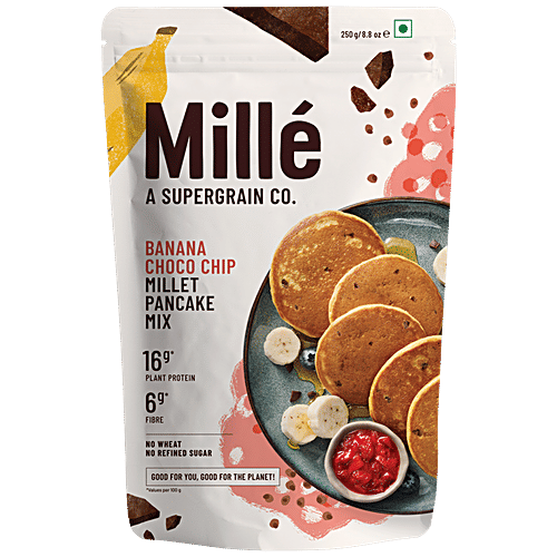 Buy Mille Banana Choco Chip Millet Pancake Mix No Wheat, No Refined
