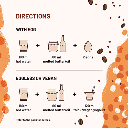 Mille Mocha Coffee Millet Cake Mix - No Wheat, No Refined Sugar, Vegan Friendly, 400 g  Mille A Supergrain Co