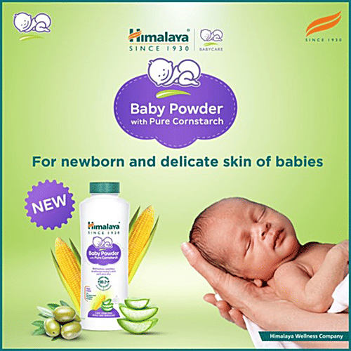 Himalaya Baby Powder With Pure Cornstarch - Paraben Free, 200 g  