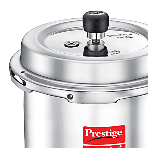 Prestige Popular Plus Svachh Virgin Aluminium Gas & Induction Compatible Pressure Cooker - Tall, Silver, 2 L  
