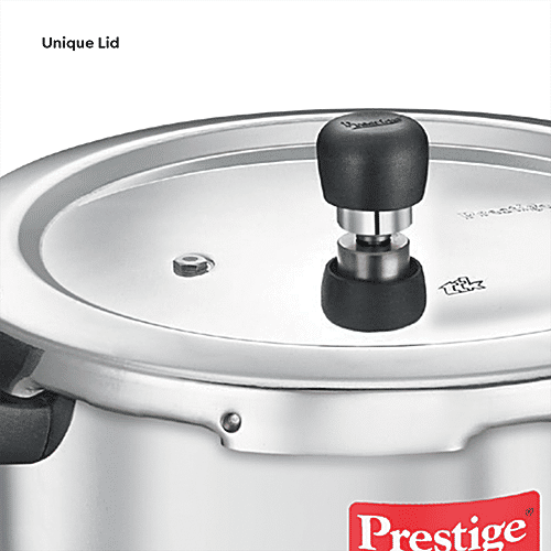 Prestige Svachh Aluminium Anti-Bulge Induction Base Senior Deep Pan Pressure Cooker - Silver, 5 L
