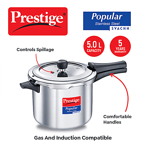 Buy Prestige Popular Svachh Spillage Control Stainless Steel Pressure