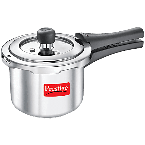 Prestige Popular Svachh Spillage Control Stainless Steel Outer Lid Pressure Cooker - Silver, 1.5 L  