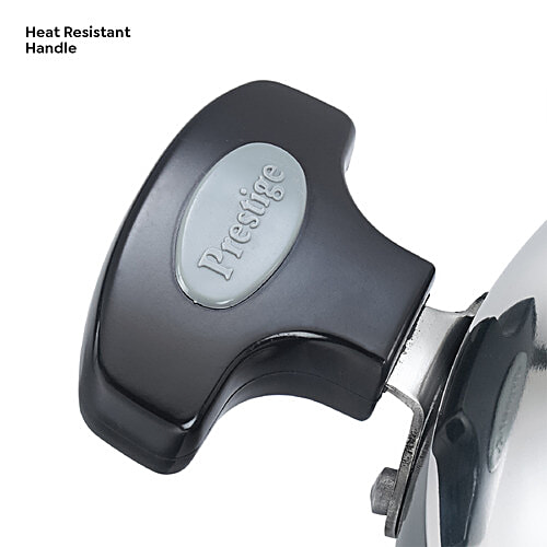 Prestige Hard Anodised Plus Gas & Induction Compatible Sauce Pan - With Glass Lid, 24 cm, Black, 5.7 l  